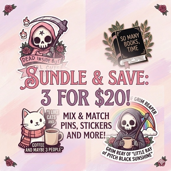 (3 for $20) Bookworm Pin • So Many Books So Little Time Dark Academia - Picture 3 of 5